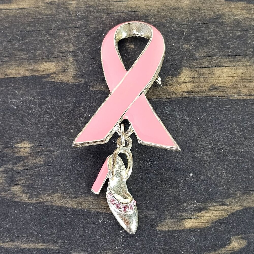 Vintage Breast Cancer Awareness Set of 4 Brooch Lot - Picture 8 of 10